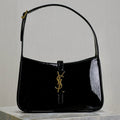 Y*S*L 2025 Le5A7 Bag 25cm Black Gold Patent Leather