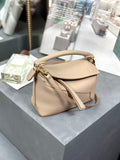 L*E MINI 18 PUZZLE BAG IN SANDY CALFSKIN GHW