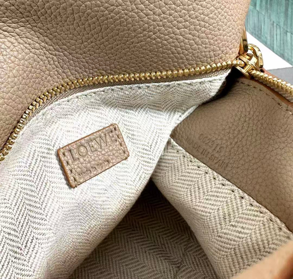 L*E MINI 18 PUZZLE BAG IN SANDY CALFSKIN GHW