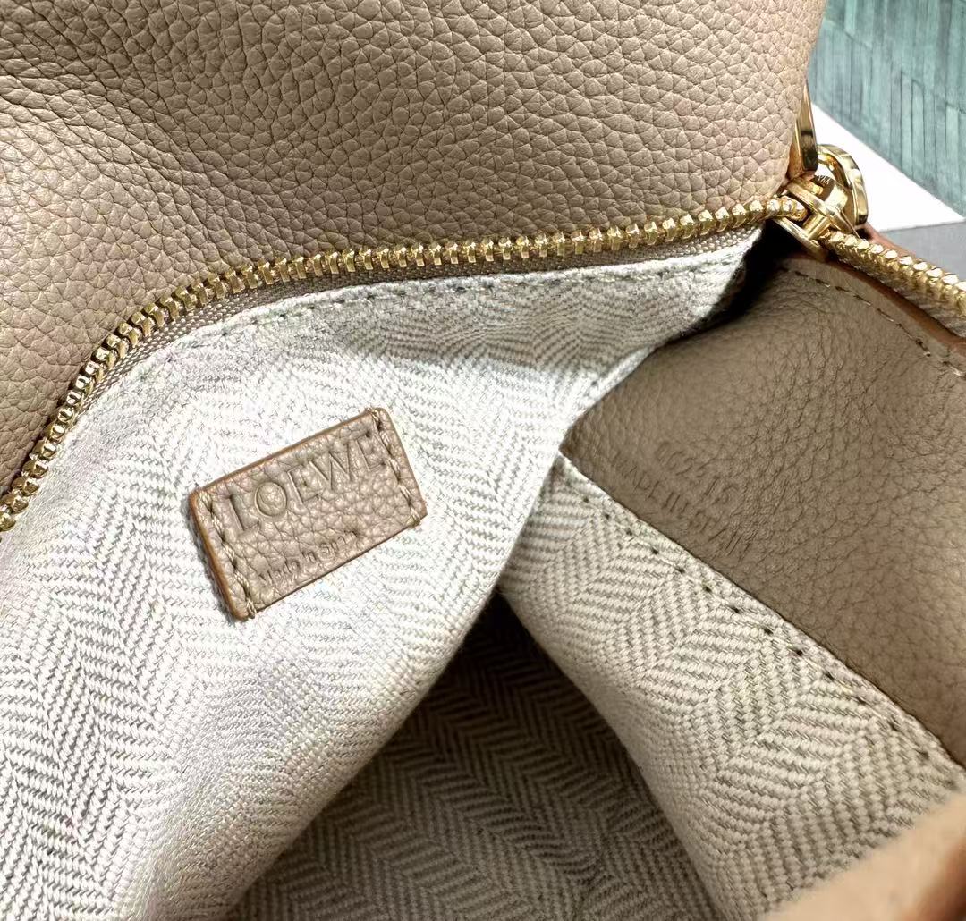 L*E MINI 18 PUZZLE BAG IN SANDY CALFSKIN GHW