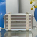 R*mowa x D*or Personal Cross-body Bag Silver Aluminum