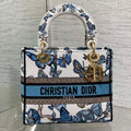 C*D 2025 Butterfly Book Tote Blue White Canvas