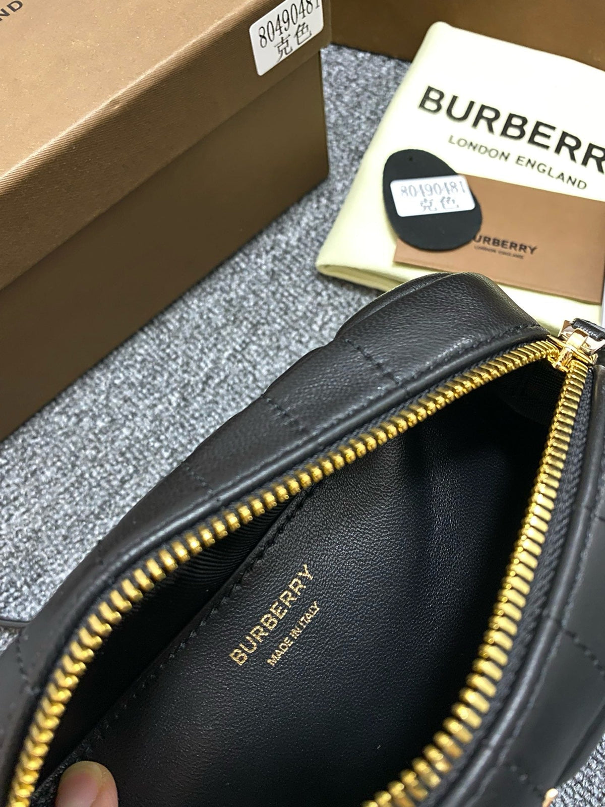 B*rberry 2025 Lola Camera Bag Black Quilted Lambskin