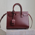 S*int L*urent Sac De Jour Nano Tote Bag Burgundy Calfskin
