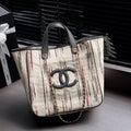 C*C 26S Shopping Bag Striped Canvas