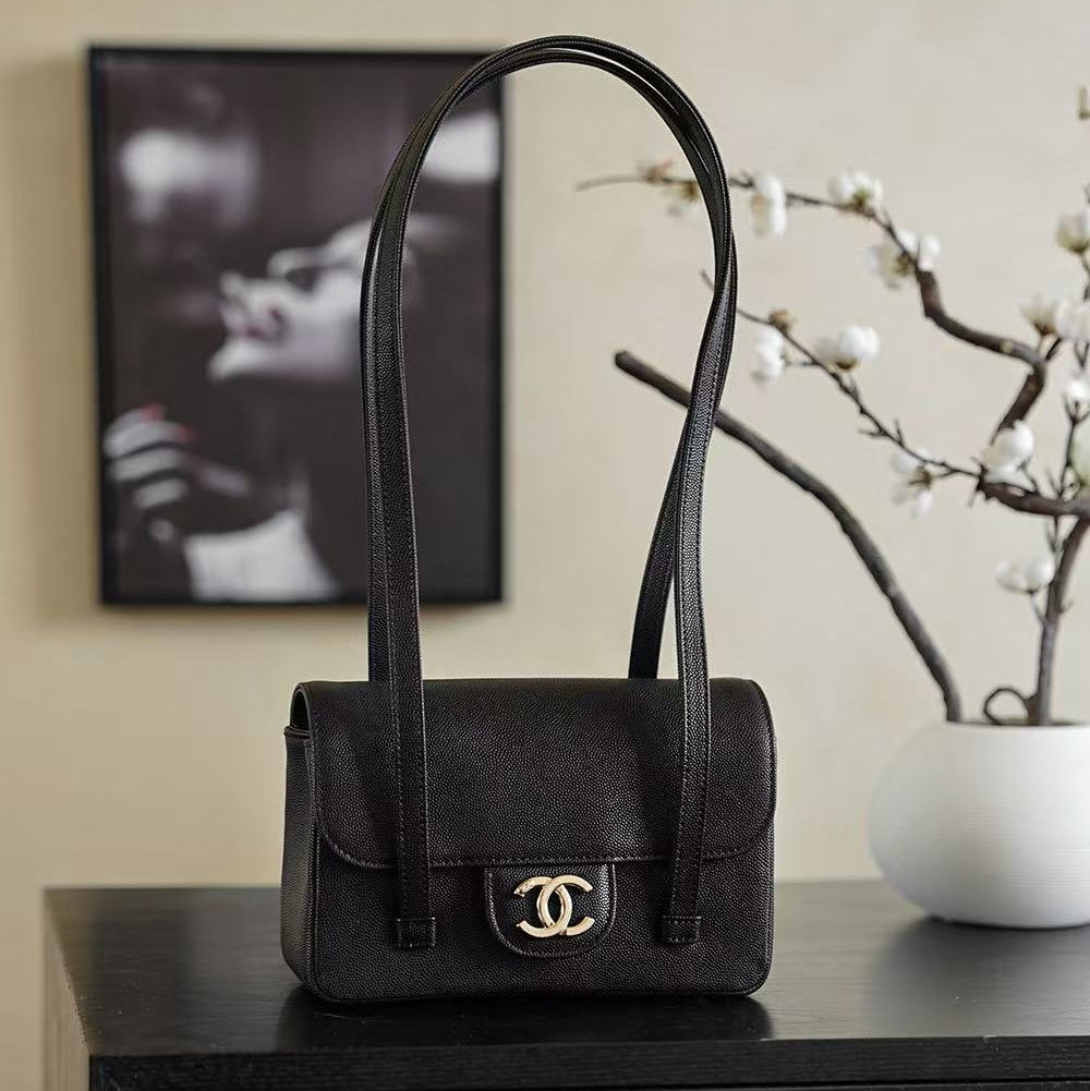 Ch*nel 2026 Bag Grained Shiny Calfskin