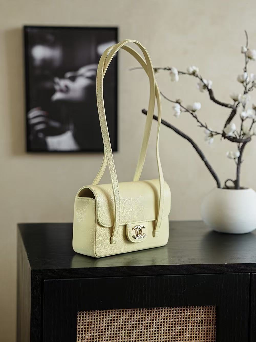 Ch*nel 2026 Bag Grained Shiny Calfskin