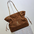 Y*S*L Large 35cm Caramel Suede Bucket Bag