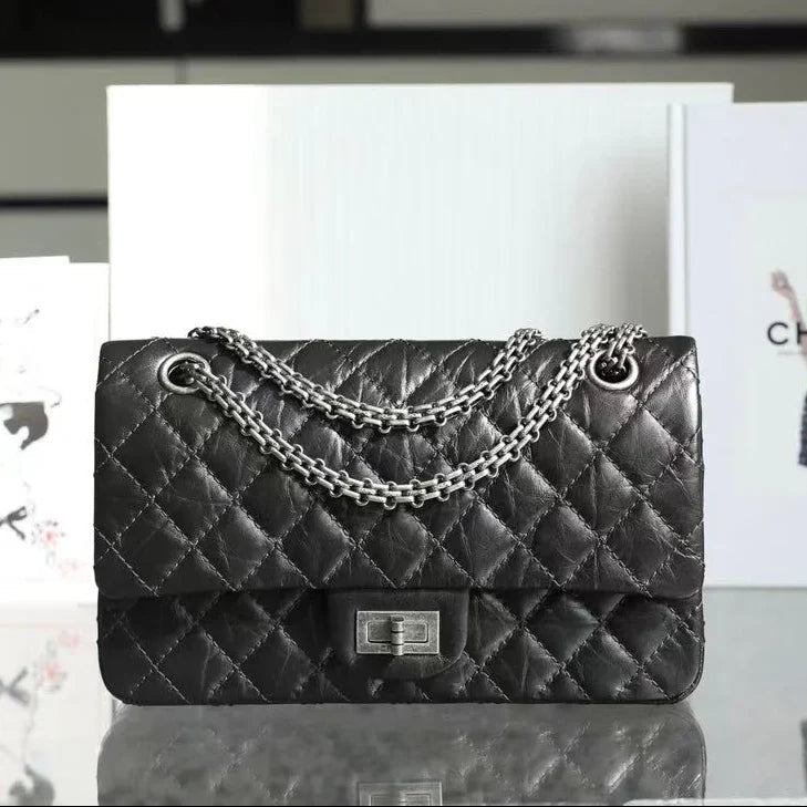 C*C 2026 Classic 2.55 Flap Bag Aged Lambskin Silver Hardware