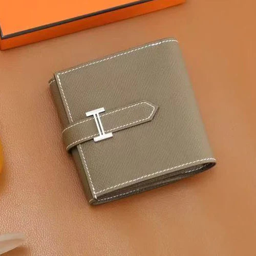 H*rmes 2026 Bearn Compact Wallet Etoupe Epsom Leather