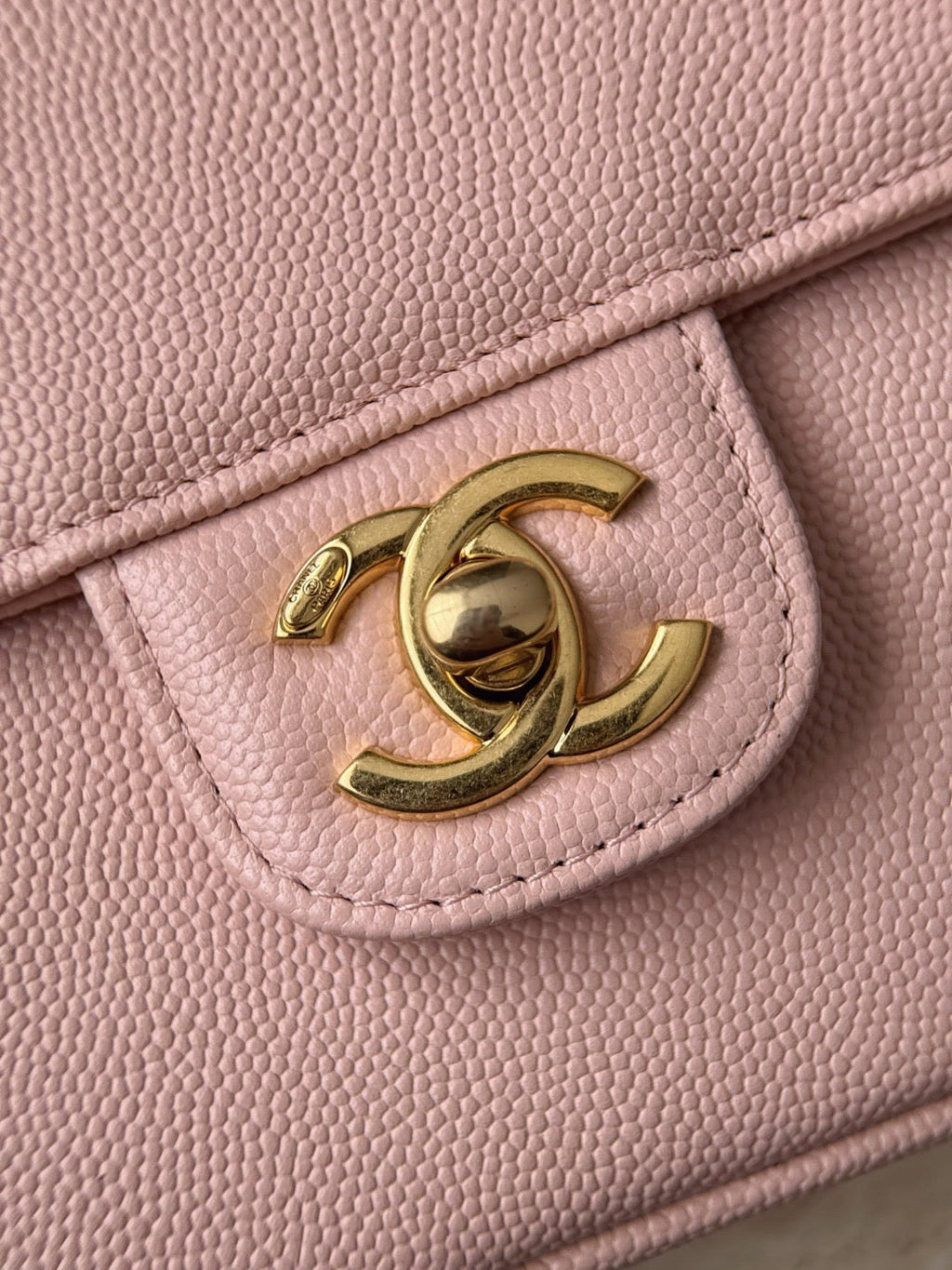 Ch*nel 26 Shoulder Bag 17 Pink Sheepskin Leather