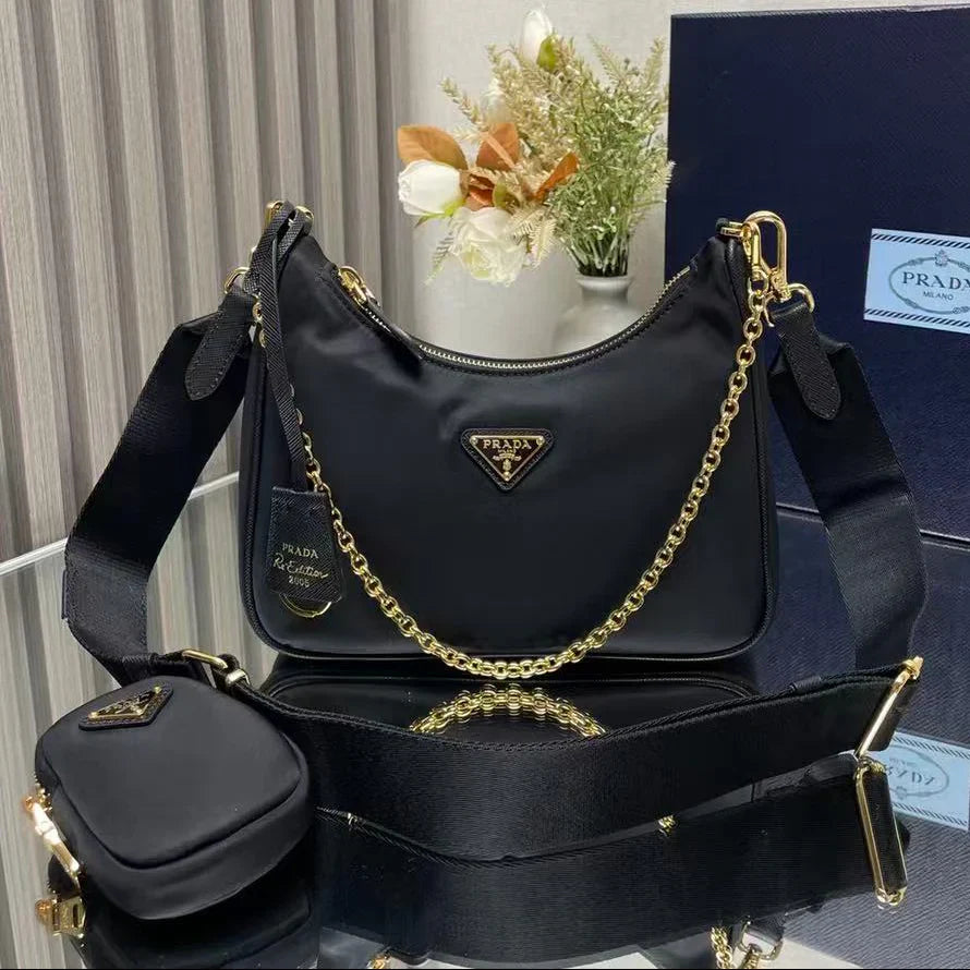 Pr*da Re-Edition 2005 Re-Nylon Black Bag
