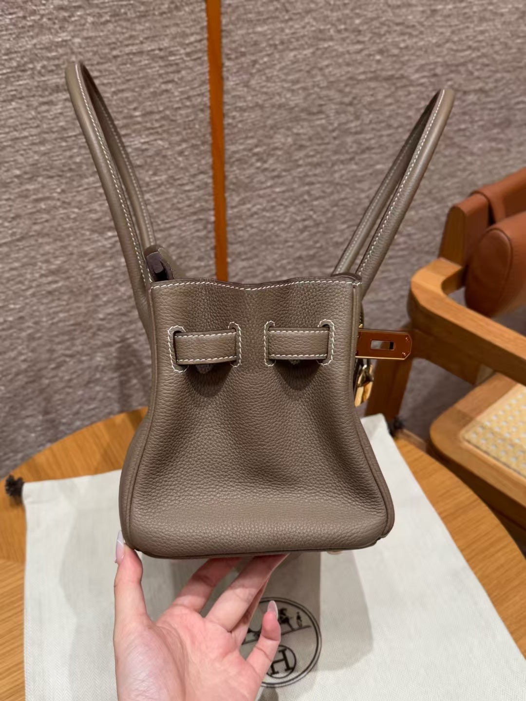 H*M Shoulder Birkin 29 Brown Togo Leather with Gold Hardware