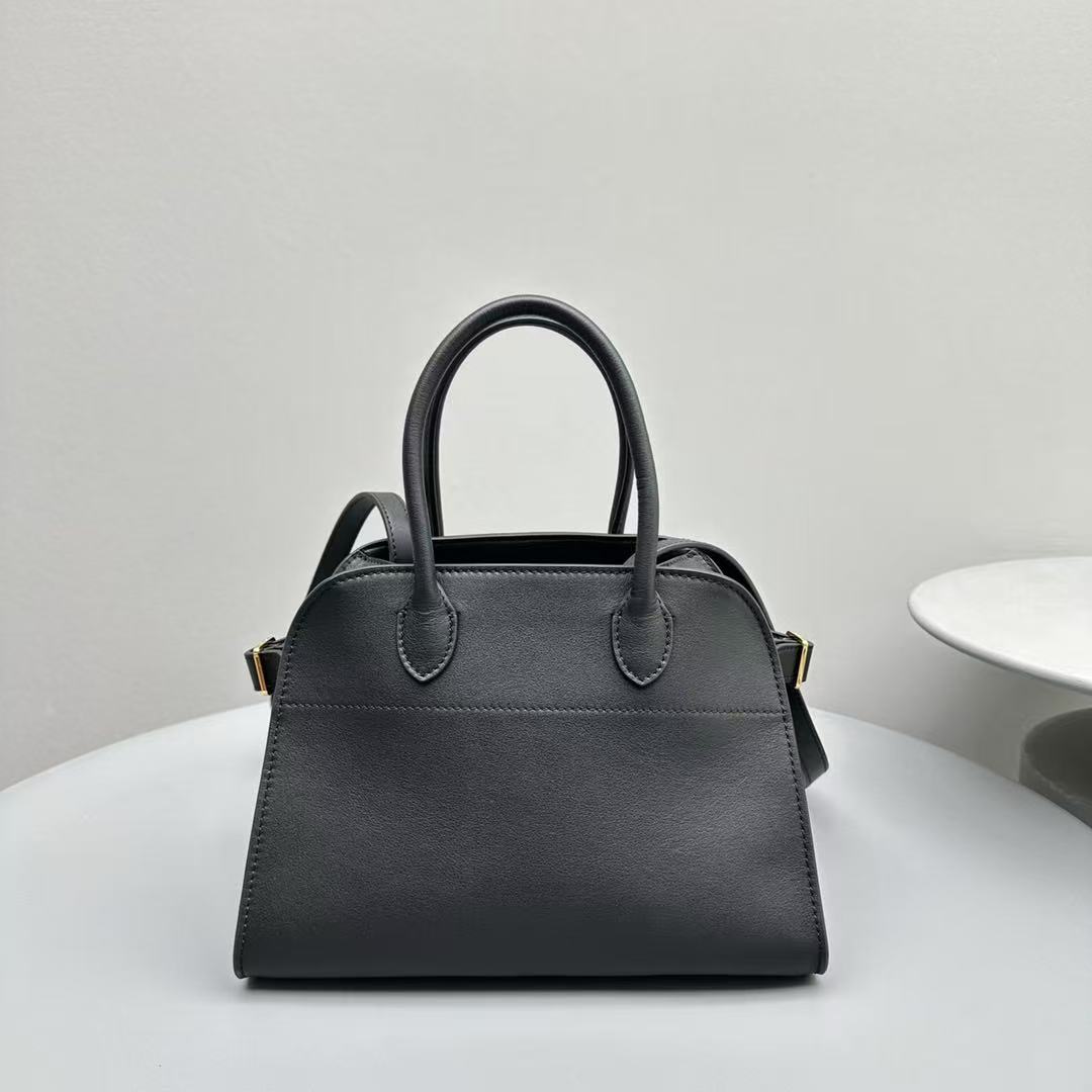 The R*w Margaux 26cm Black Calfskin With Gold Hardware