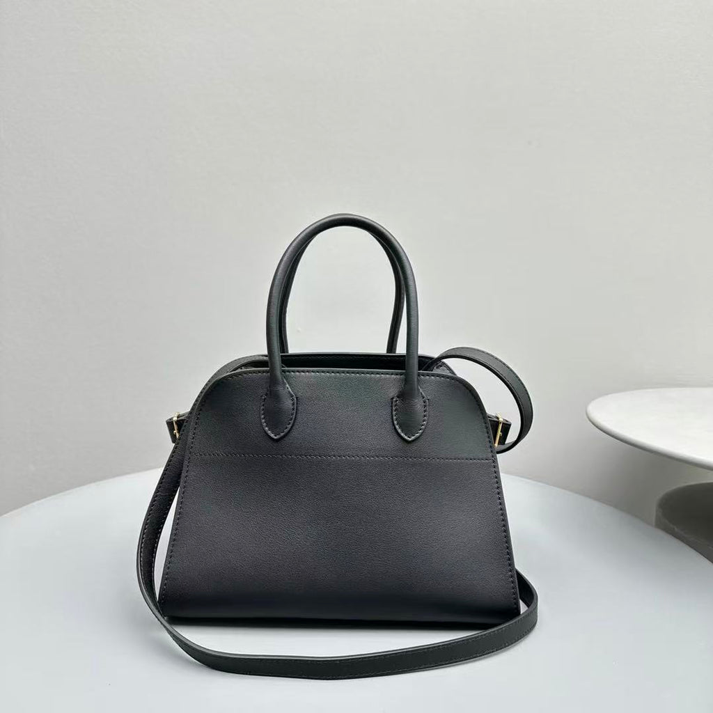 The R*w Margaux 26cm Black Calfskin With Gold Hardware