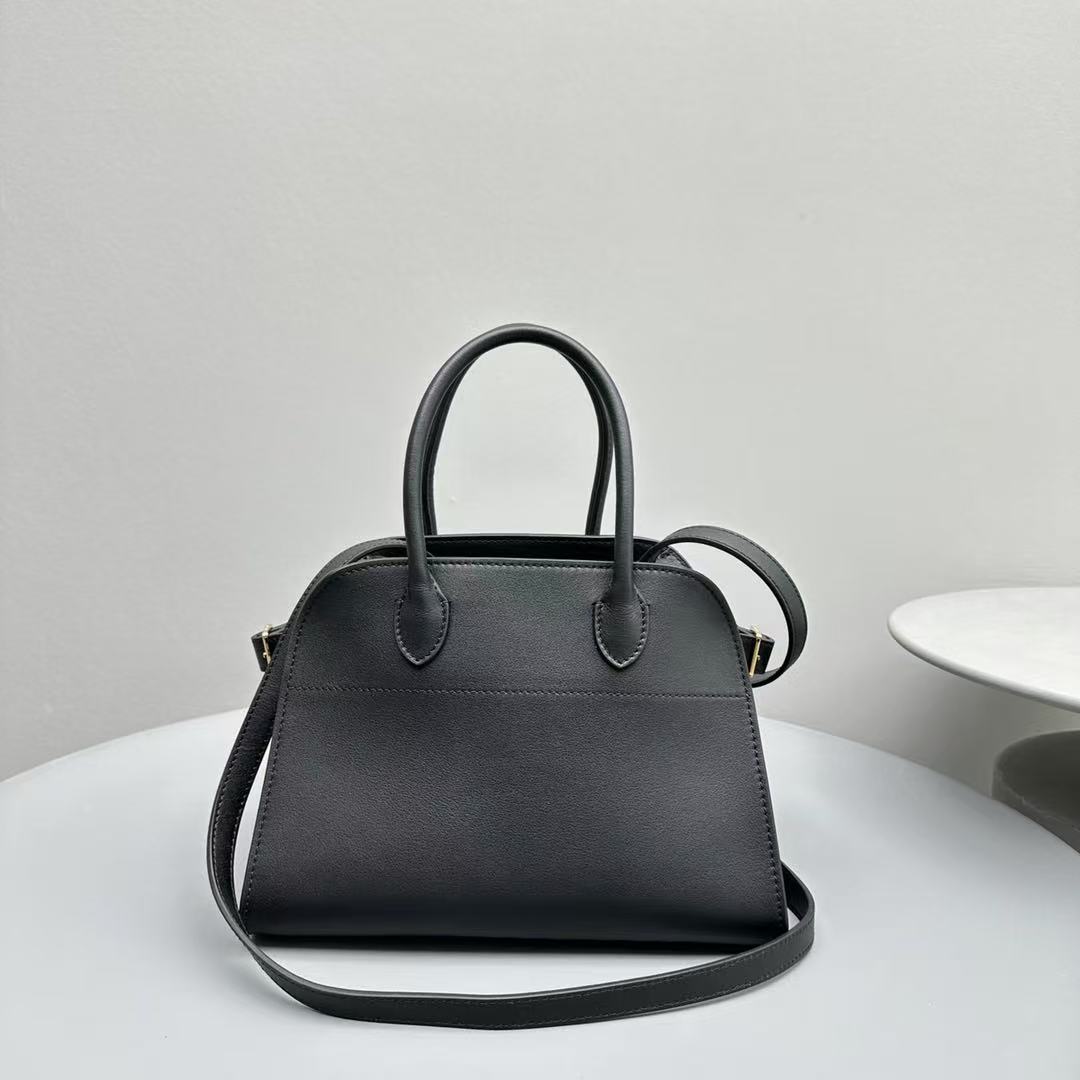 The R*w Margaux 26cm Black Calfskin With Gold Hardware