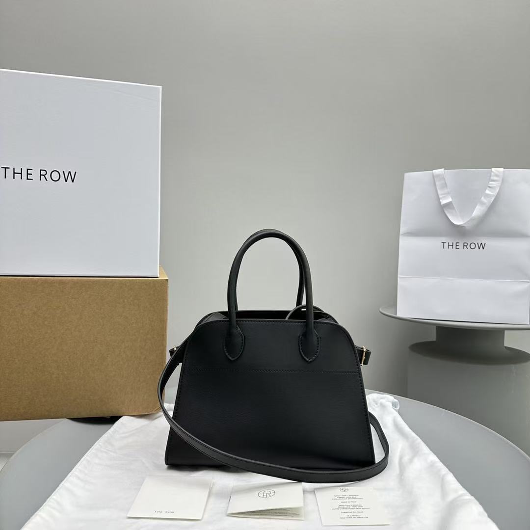 The R*w Margaux 26cm Black Calfskin With Gold Hardware