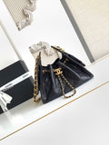 Ch*nel 25 Hobo Bag 22cm Black Calfskin GHW