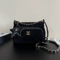 C*C 25/56 Small Zipped Case Black Velvet GHW