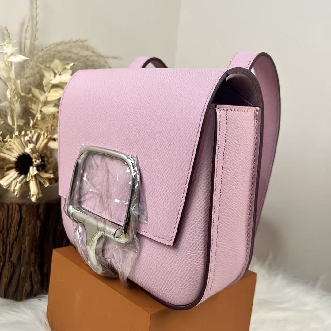 H*M Della Cavalleria Mini Bag Light Pink Epsom Leather
