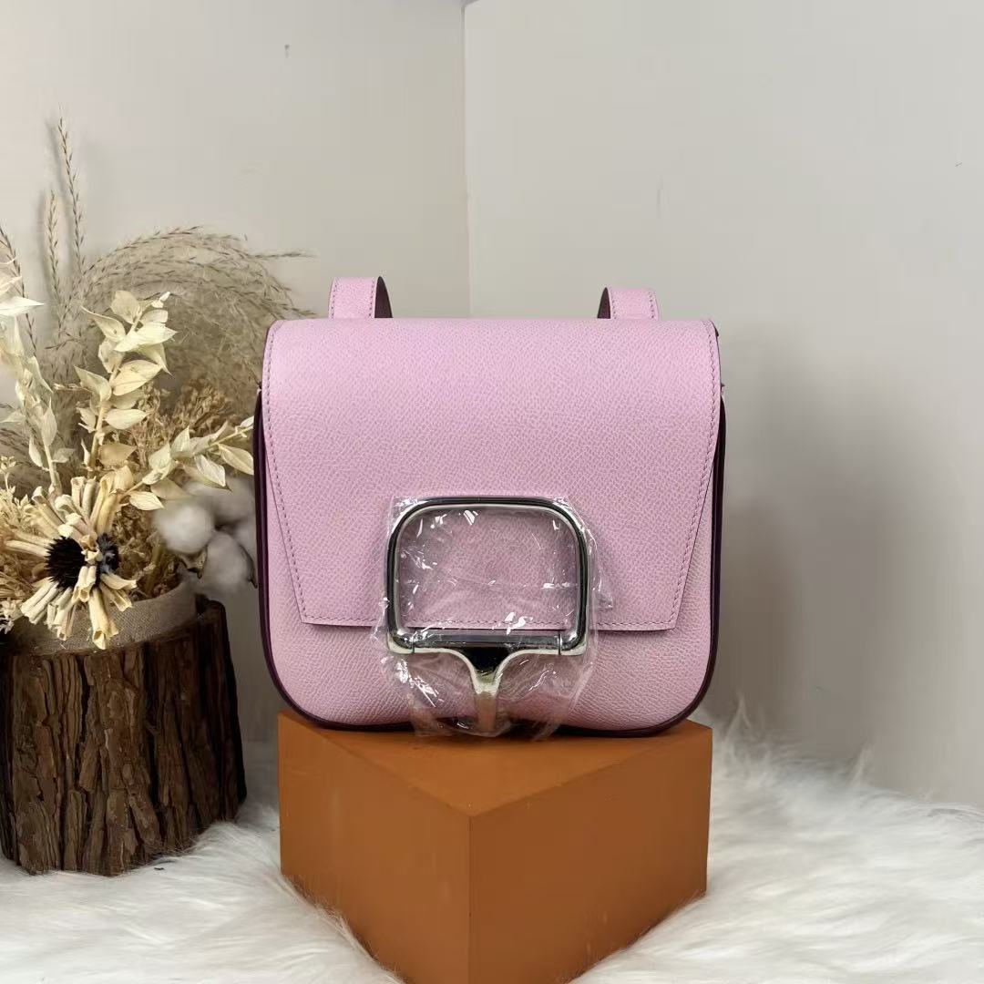 H*M Della Cavalleria Mini Bag Light Pink Epsom Leather