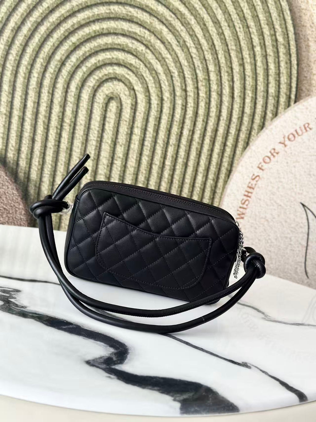 C*C Cambon Ligne Pochette Black Quilted Calfskin
