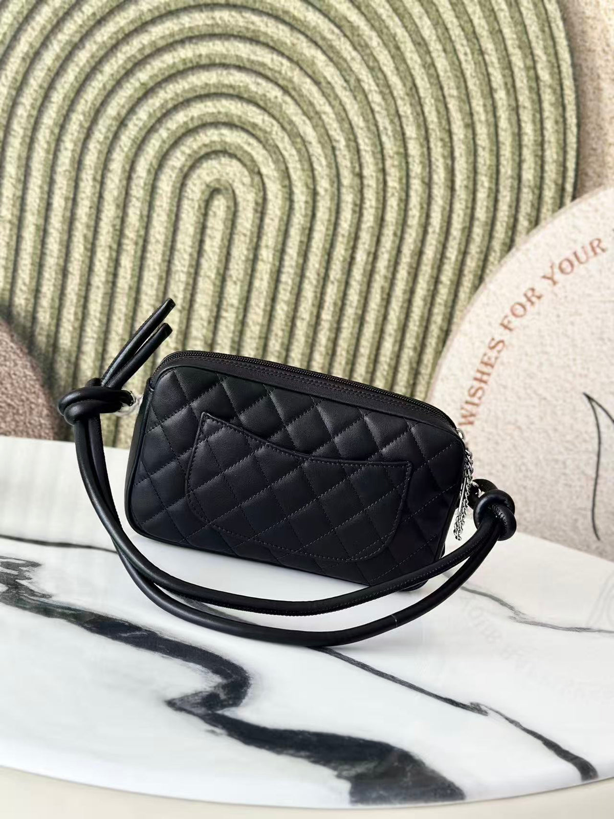 C*C Cambon Ligne Pochette Black Quilted Calfskin