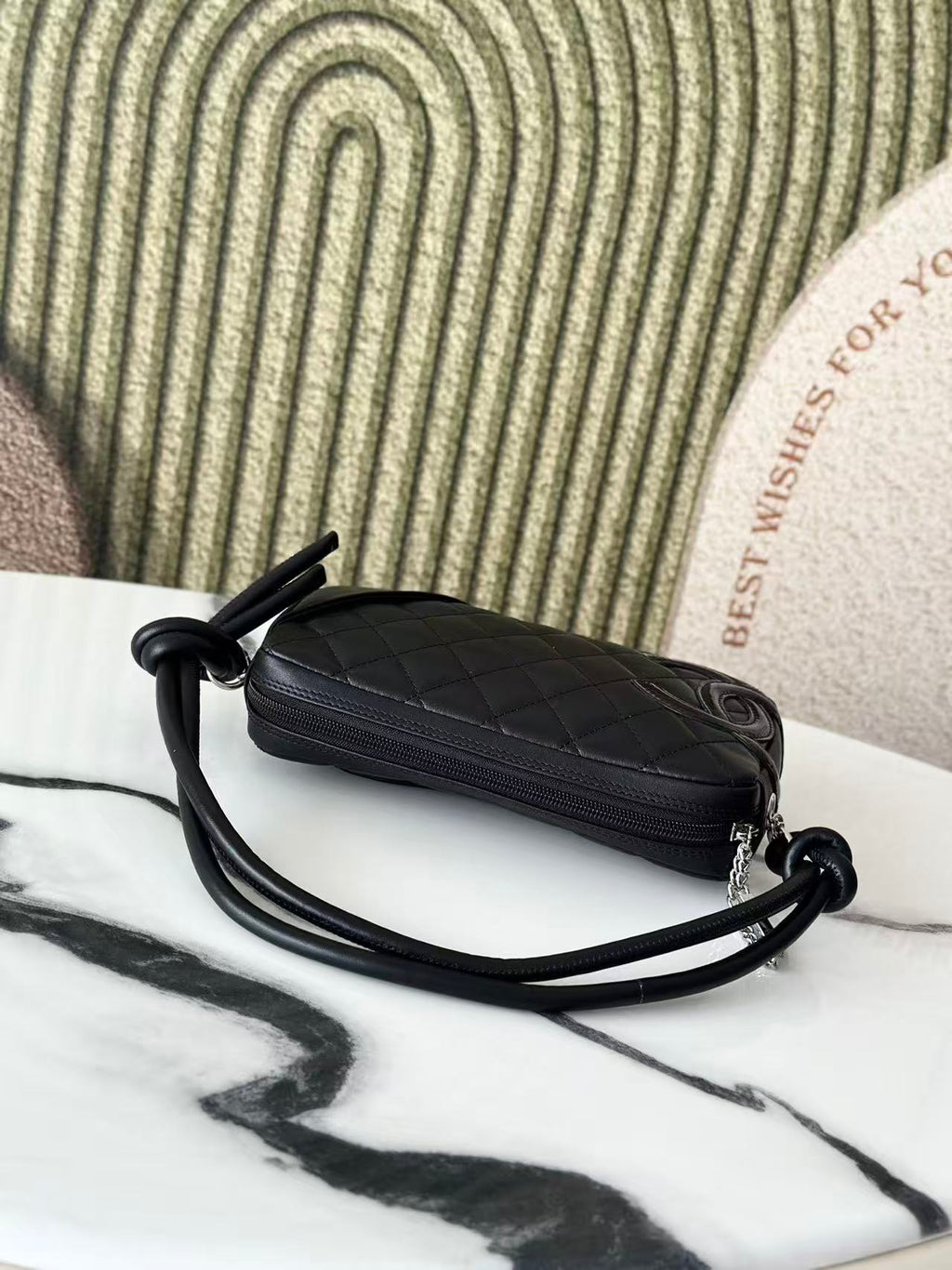 C*C Cambon Ligne Pochette Black Quilted Calfskin