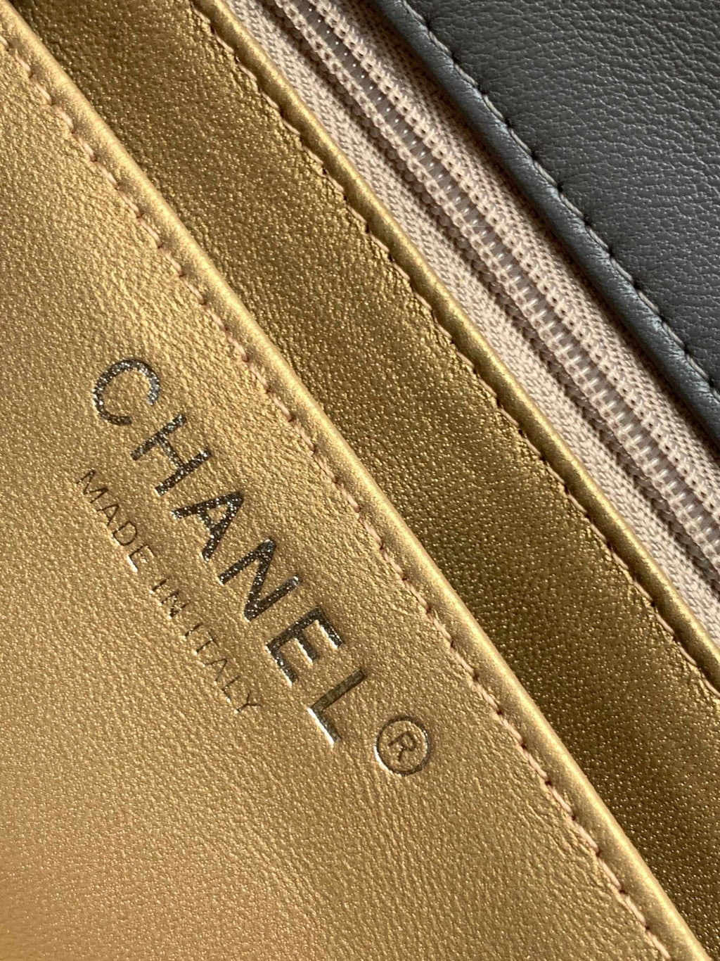 Ch*nel Mini Flap Bag 17cm Gray in Sheepskin
