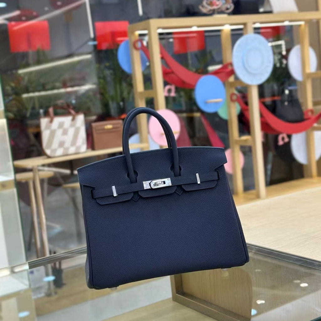 H*M Birkin 25cm Bleu Nuit Togo Leather SHW