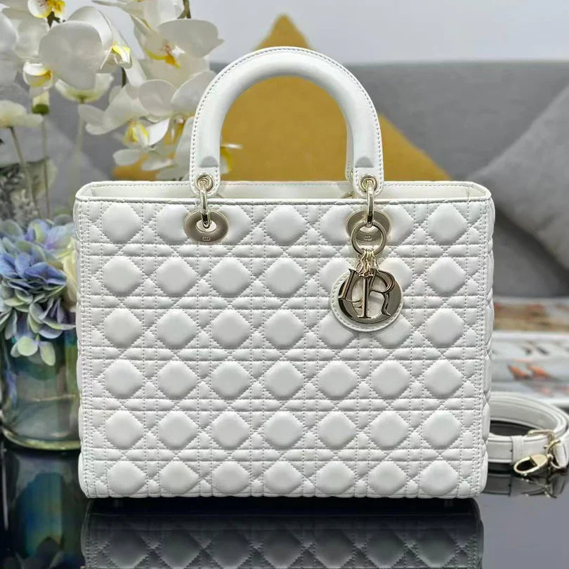 D*or 2026 Lady Bag 32cm White Leather