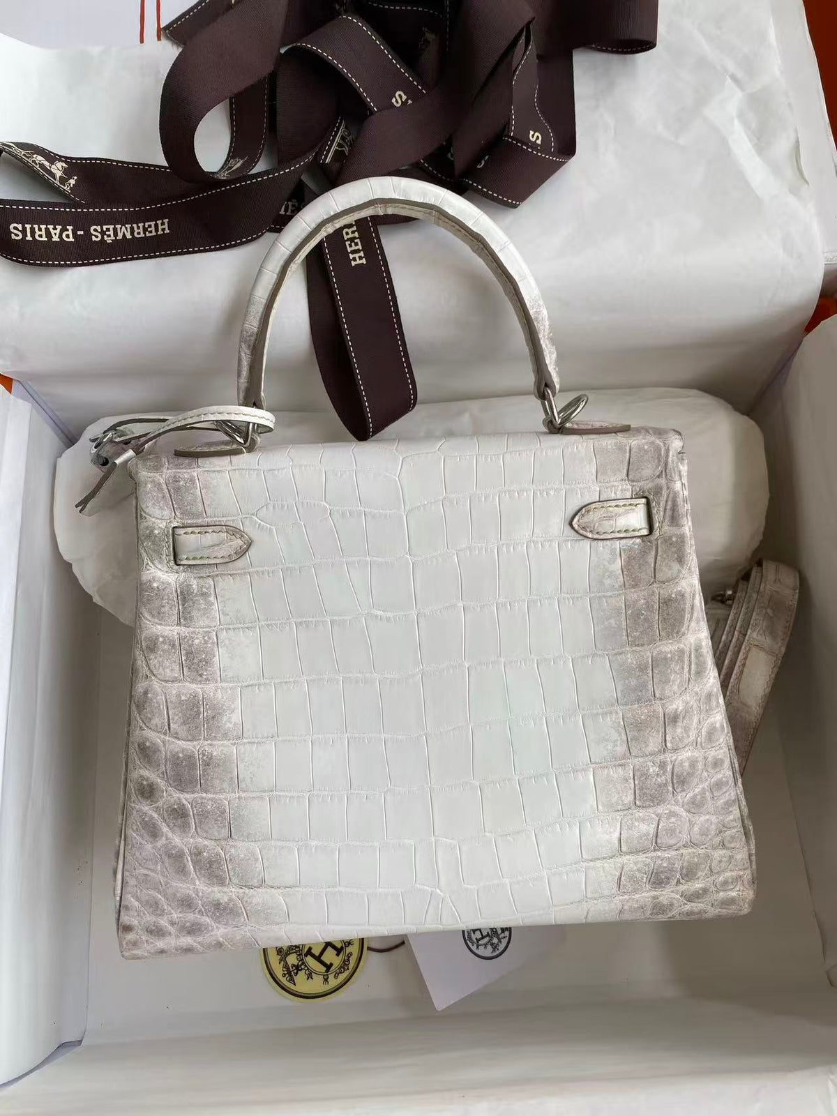 H*M Kelly Retourne 25cm Himalayan Crocodile Leather (15 days production)