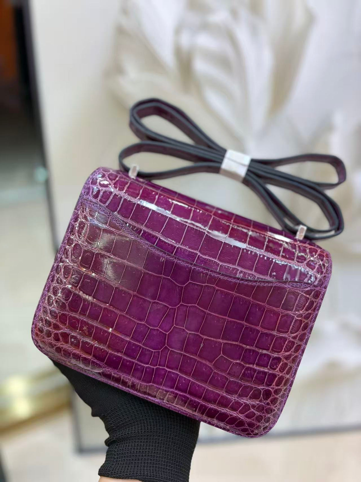 H*M Constance Bag Crocodile Patent Leather ( days production))
