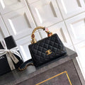 C*C Mini Coco Handbag 19cm Black Calfskin