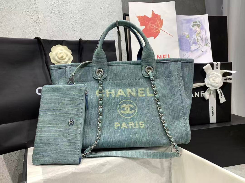 C*C Deauville Shopping Tote Bag Denim
