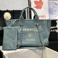 C*C Deauville Shopping Tote Bag Denim