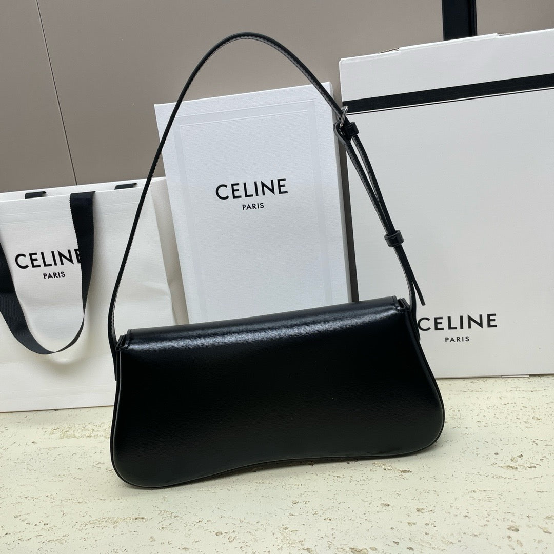 C*E LOLA 28cm Medium Black Glossy Calfskin