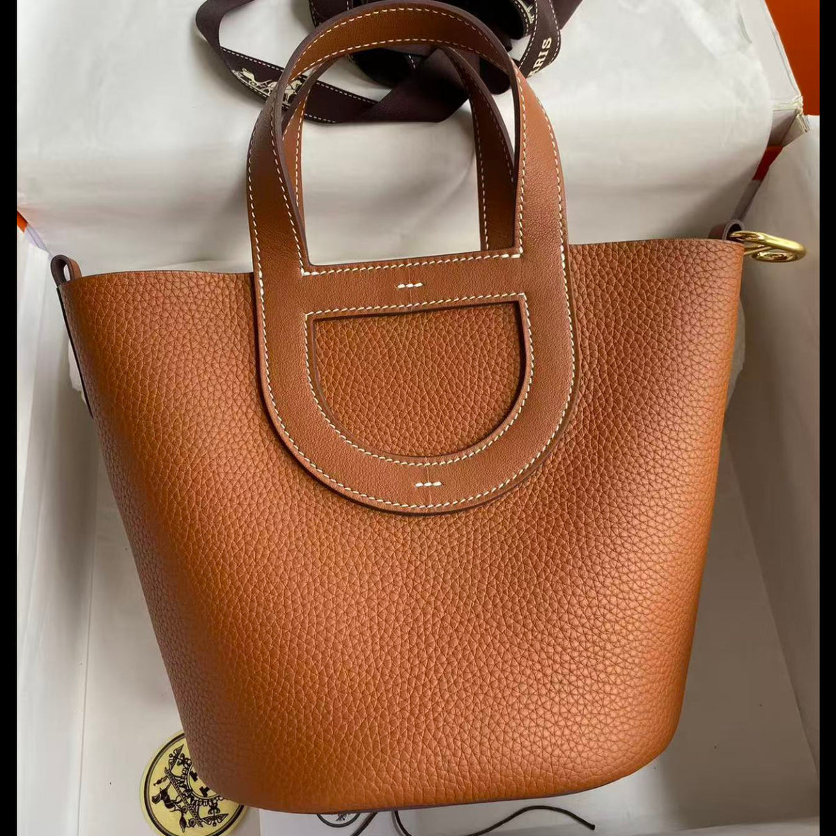 H*M Loop Bag Togo Leather
