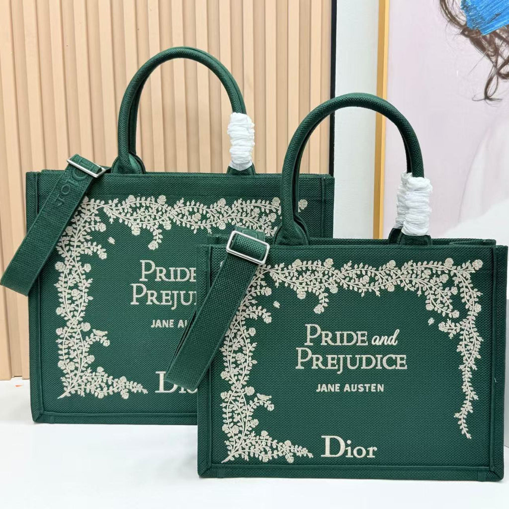 C*D Book Tote Pride Prejudice Embroidery Canvas
