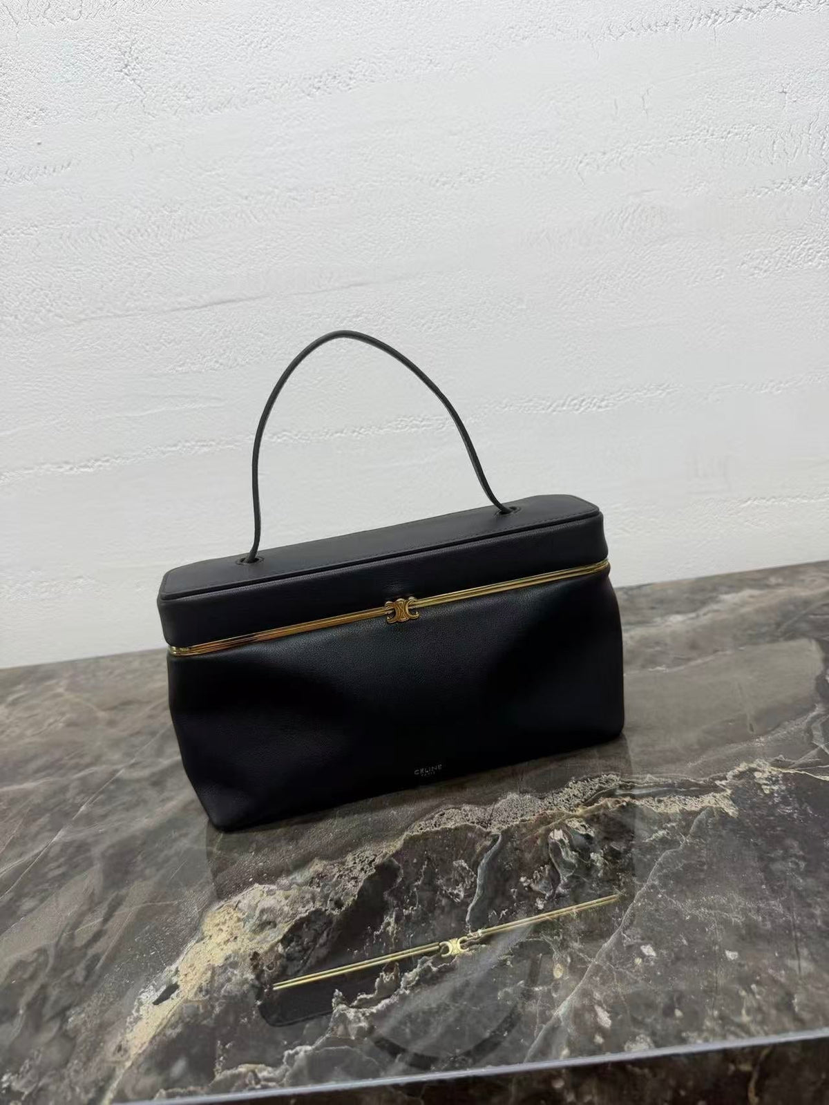C*line 2026 Rectangle Bag 24.5cm Black Soft Calfskin