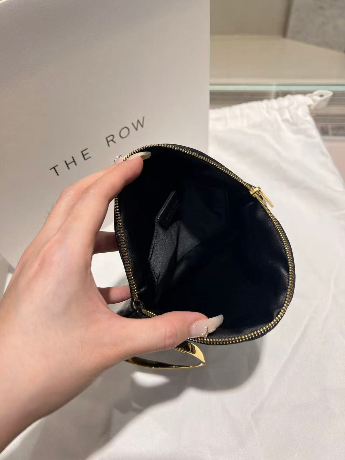 The R*w Bracelet Clutch 19cm Black Lambskin