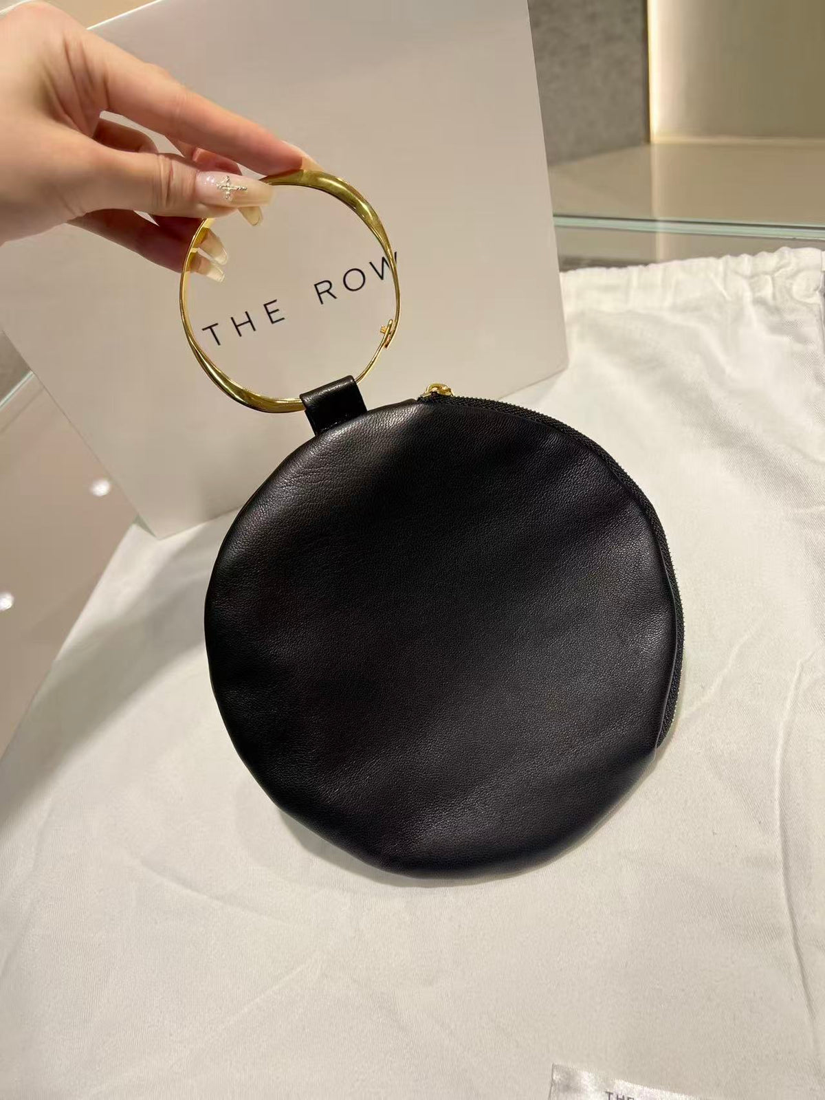 The R*w Bracelet Clutch 19cm Black Lambskin