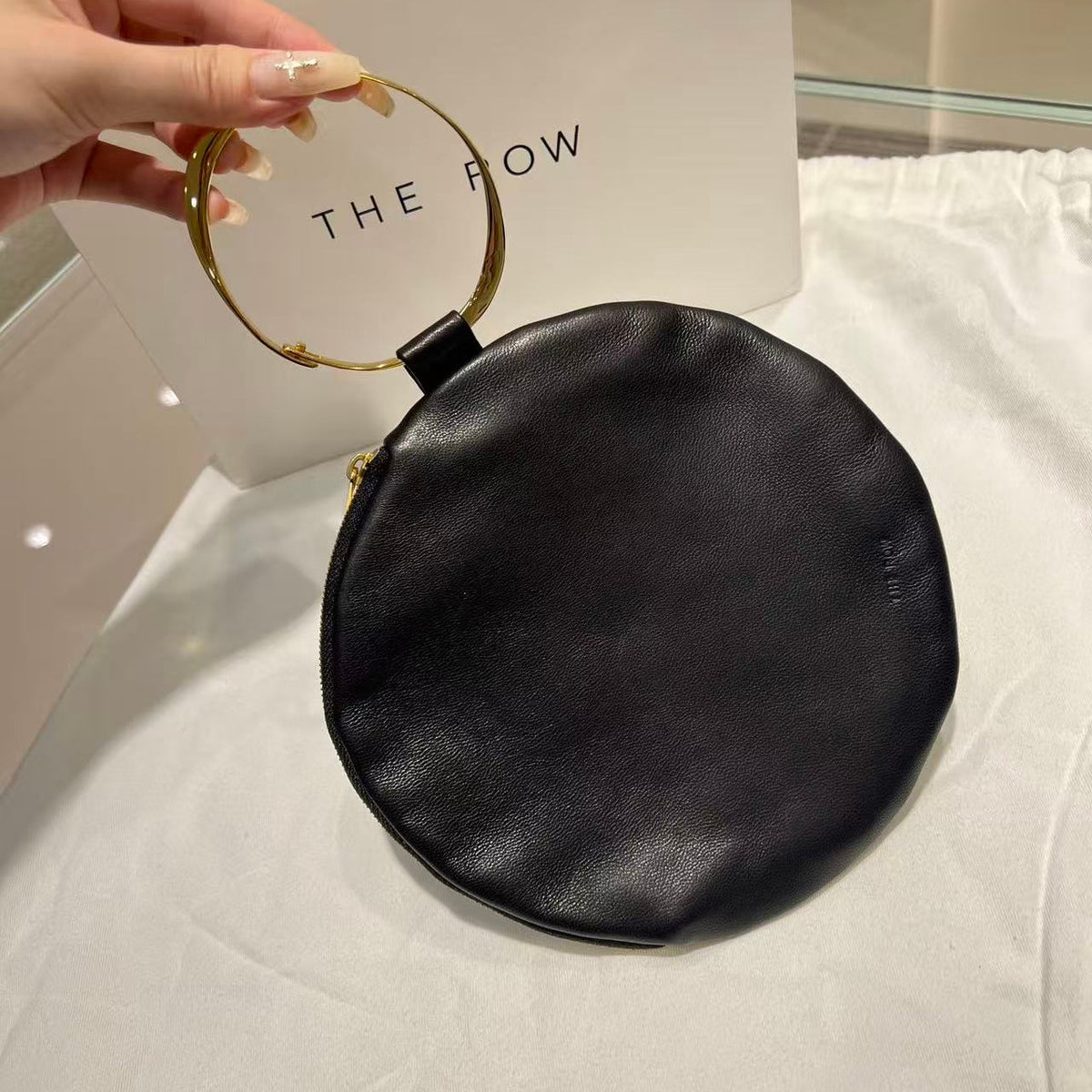 The R*w Bracelet Clutch 19cm Black Lambskin