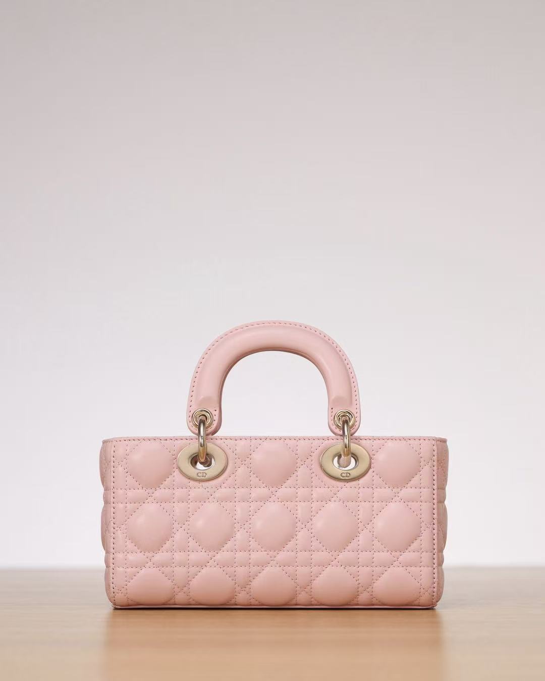 C*D Lady D-Joy 22cm Bag Pink Lambskin