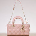 C*D Lady D-Joy 22cm Bag Pink Lambskin