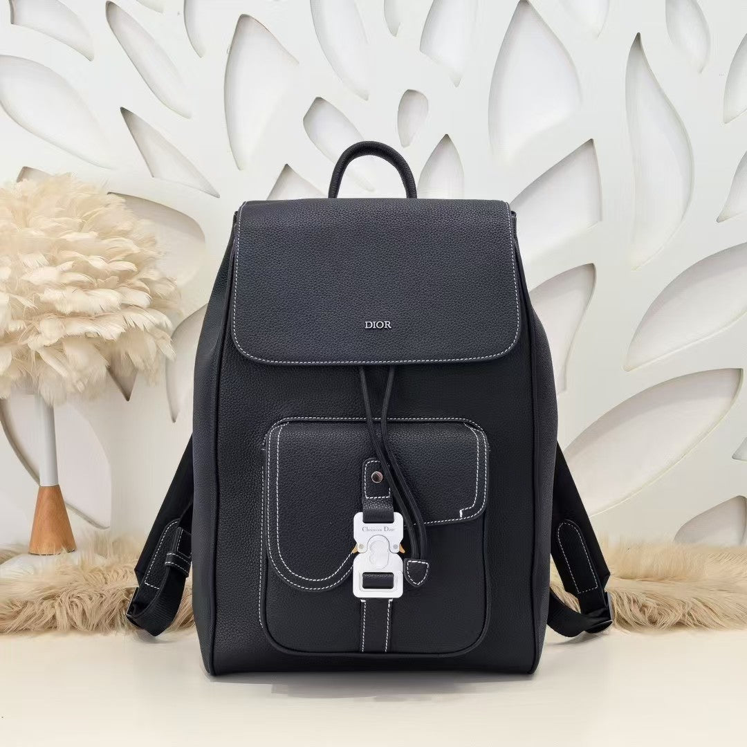 C*D Saddle Backpack 40cm Black Calfskin