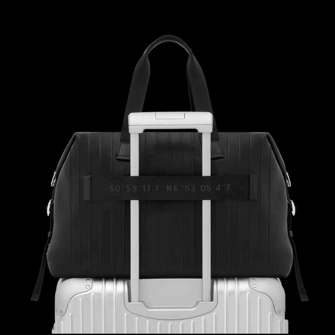 R*mowa 26FW Never Still Large Duffle Bag 50cm Black Cowhide
