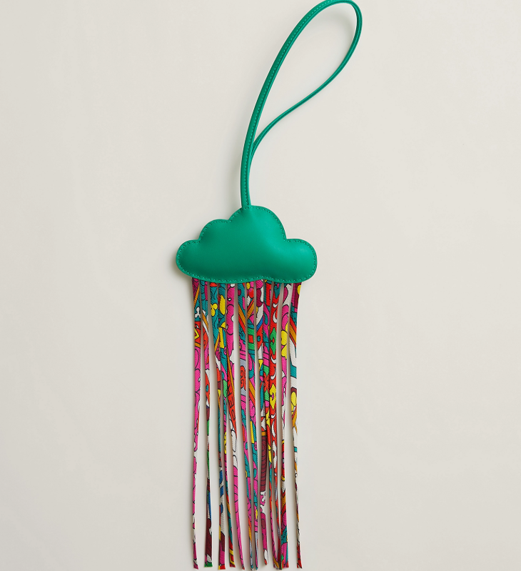 H*rmes Cloud Charm Leather Silk