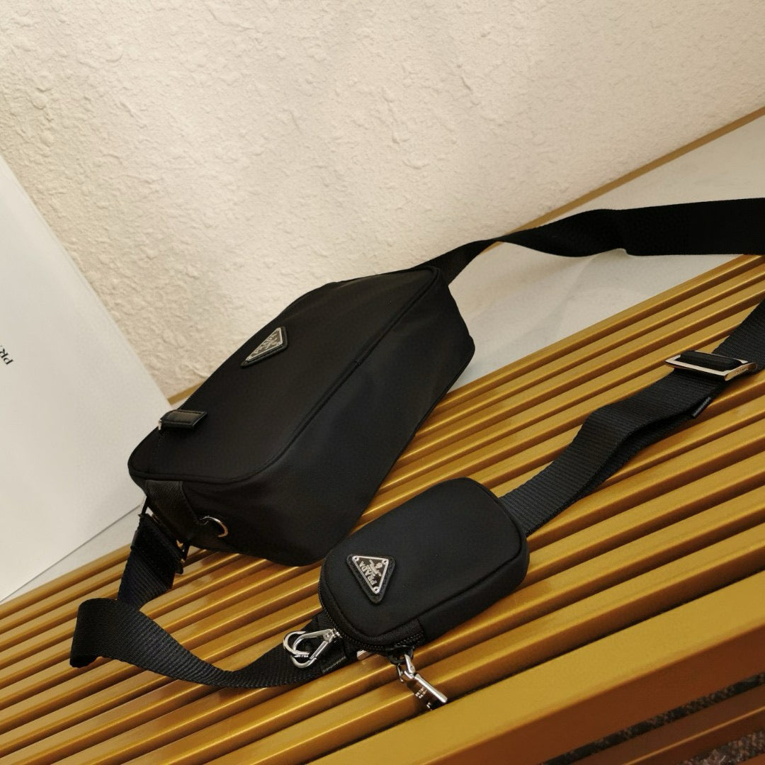 Pr*da Re-Nylon Black Shoulder Bag