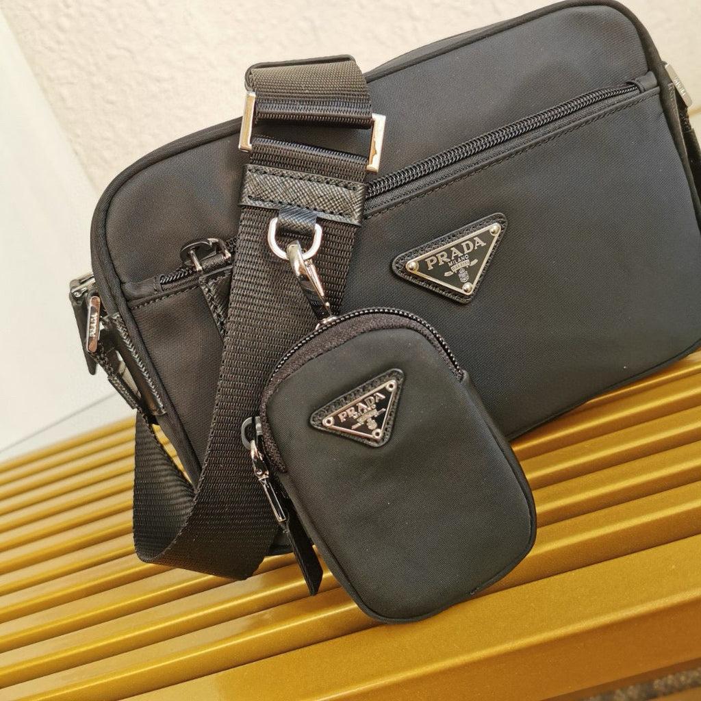 Pr*da Re-Nylon Black Shoulder Bag